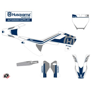 Kit Deco Moto Cross Heritage Husqvarna TC 50 Blanc Gris