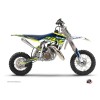 Kit Deco Moto Cross Eraser Husqvarna TC 50 Jaune Bleu