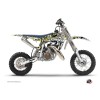 Kit Deco Moto Cross Freegun Eyed Husqvarna TC 50 Bleu Jaune