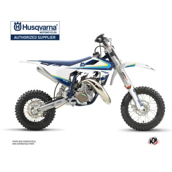 Kit Deco Moto Cross Legacy Husqvarna TC 50 Bleu Jaune