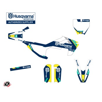 Kit Deco Moto Cross Rocky Husqvarna TC 50 Bleu