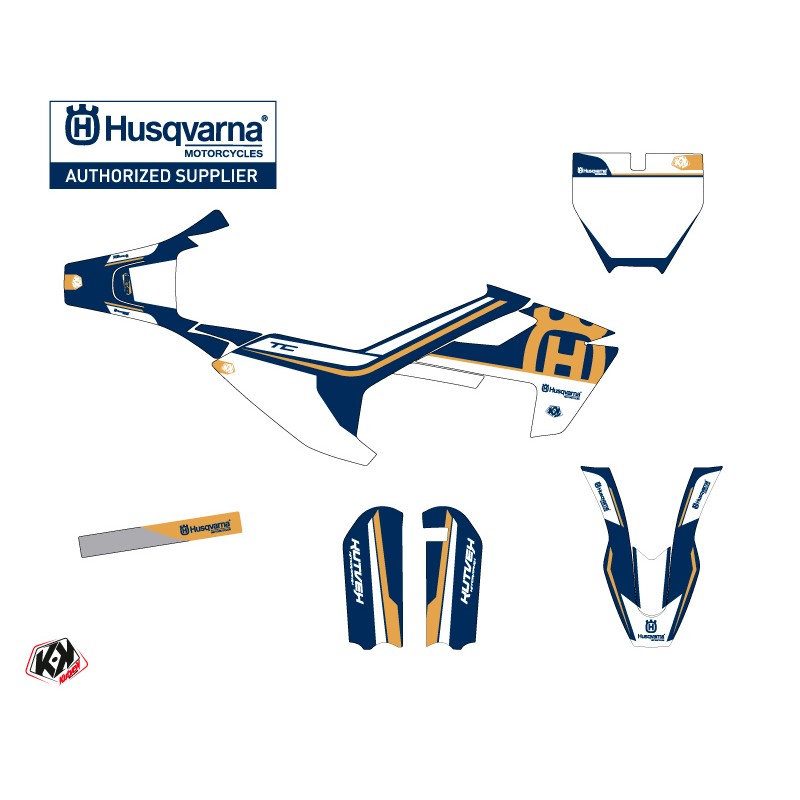 Kit Deco Moto Cross Heritage Husqvarna TC 50 Bleu