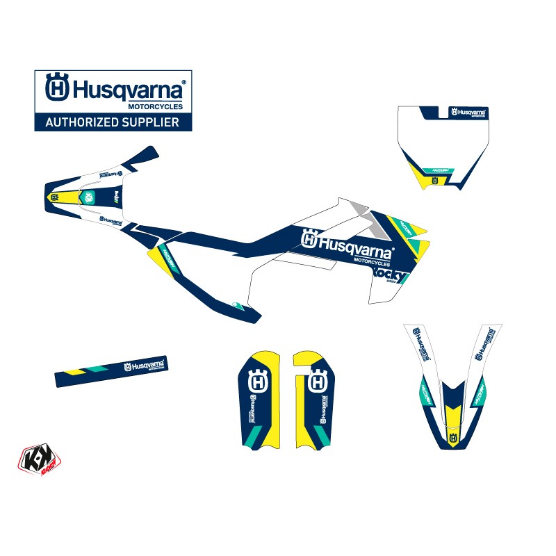 Kit Deco Moto Cross Rocky Husqvarna TC 50 Bleu