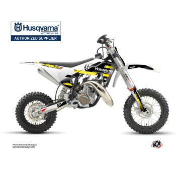 Kit Deco Moto Cross Split Husqvarna TC 50 Noir Jaune
