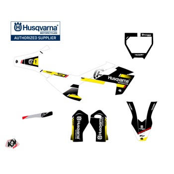 Kit Deco Moto Cross Split Husqvarna TC 50 Noir Jaune