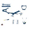 Kit Deco Moto Cross Split Husqvarna TC 50 Blanc Bleu