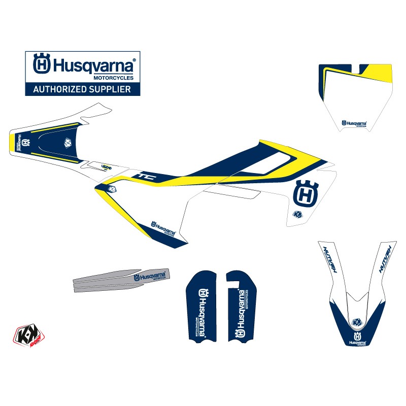 Kit Deco Moto Cross Legend Husqvarna TC 65 Bleu