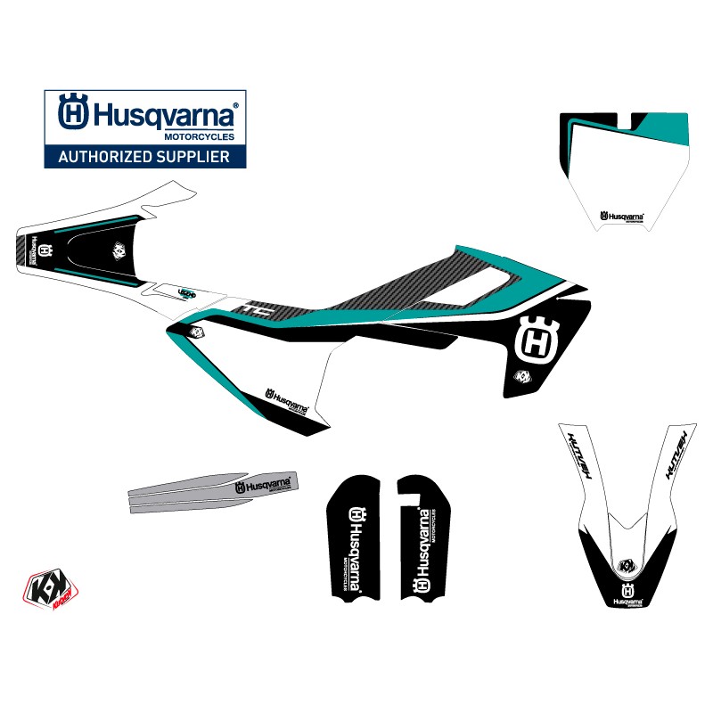 Kit Deco Moto Cross Legend Husqvarna TC 65 Turquoise