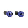 Embouts de guidon molette Ø17 anodisés bleu