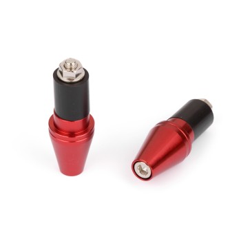 Embouts de guidon conique aiguë Ø17 anodisés rouge