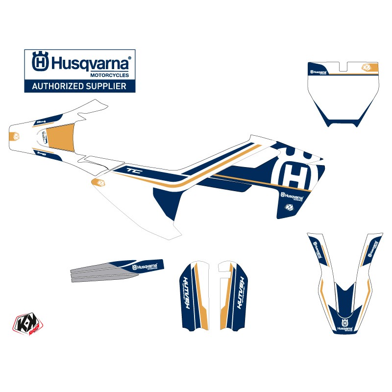 Kit Deco Moto Cross Heritage Husqvarna TC 65 Blanc
