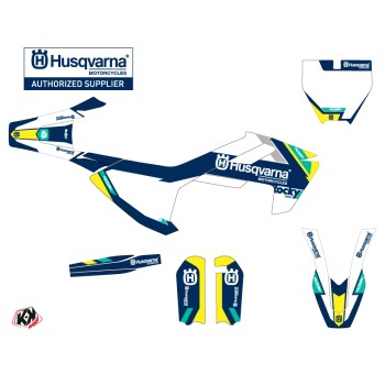 Kit Deco Moto Cross Rocky Husqvarna TC 65 Bleu