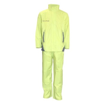 Ensemble Pluie Polyester Revêtement Pvc Jaune Marquages Reflechissant