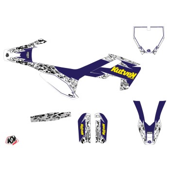 Kit Deco Moto Cross Predator Husqvarna TC 65 Violet Jaune