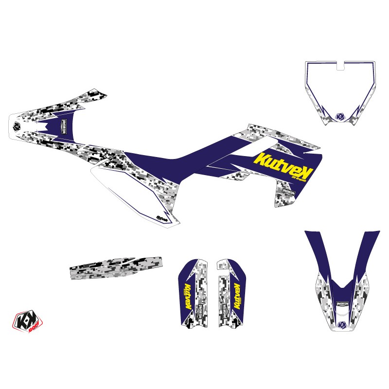 Kit Deco Moto Cross Predator Husqvarna TC 65 Violet Jaune