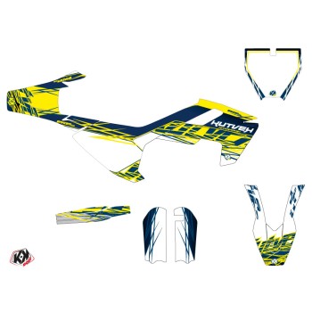 Kit Deco Moto Cross Eraser Husqvarna TC 65 Jaune Bleu