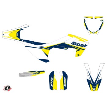 Kit Deco Moto Cross Stage Husqvarna TC 65 Blanc Jaune