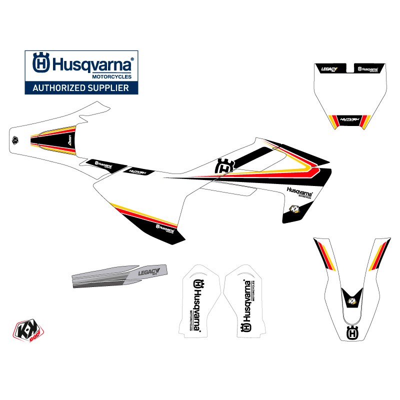 Kit Deco Moto Cross Legacy Husqvarna TC 65 Noir Jaune