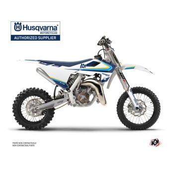 Kit Deco Moto Cross Legacy Husqvarna TC 65 Bleu Jaune
