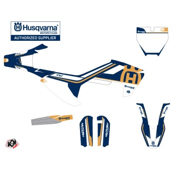Kit Deco Moto Cross Heritage Husqvarna TC 65 Bleu