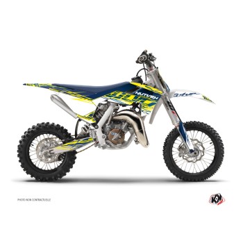 Kit Deco Moto Cross Eraser Husqvarna TC 65 Jaune Bleu