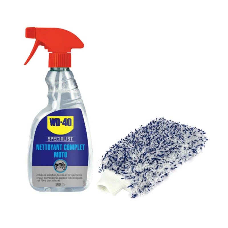 Kit Nettoyant Complet - Eponge Chenille + Spray Nettoyant WD-40