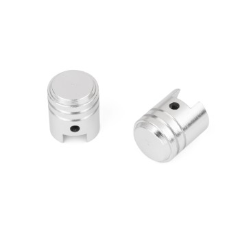 Capuchon de Valve Grand Piston Argent Vendu par paire