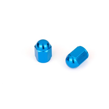 Capuchon de Valve Hexagonal Bleu Vendu par paire