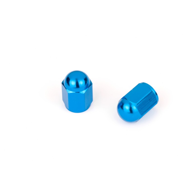 Capuchon de Valve Hexagonal Bleu Vendu par paire