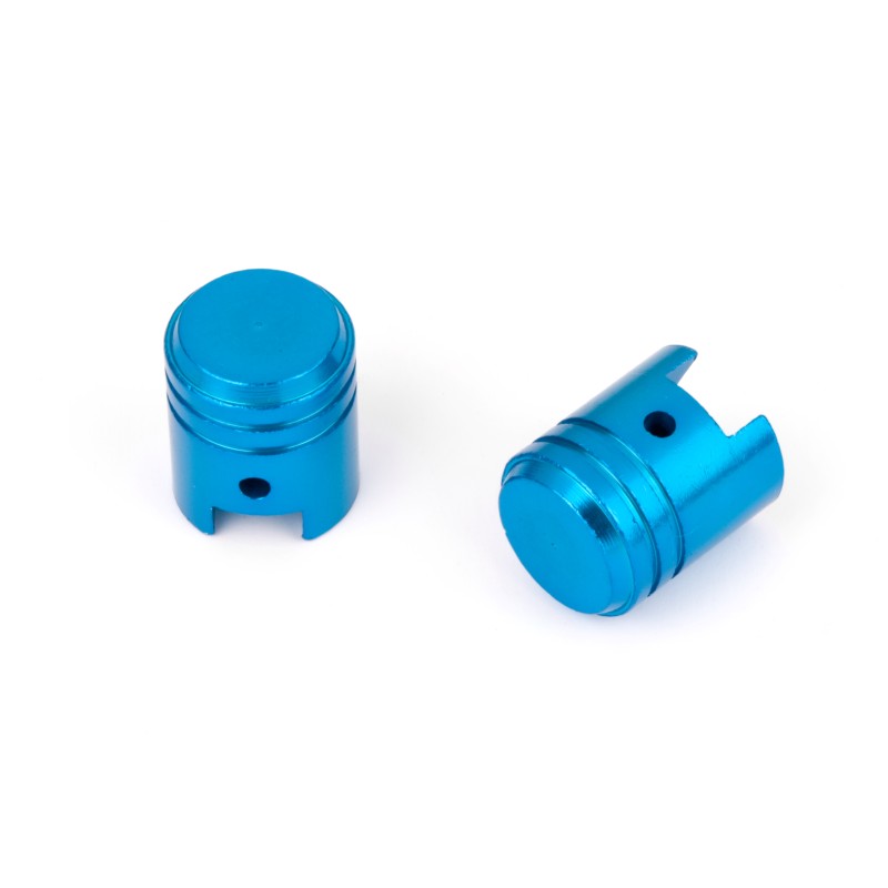 Capuchon de Valve Grand Piston Bleu Vendu par paire