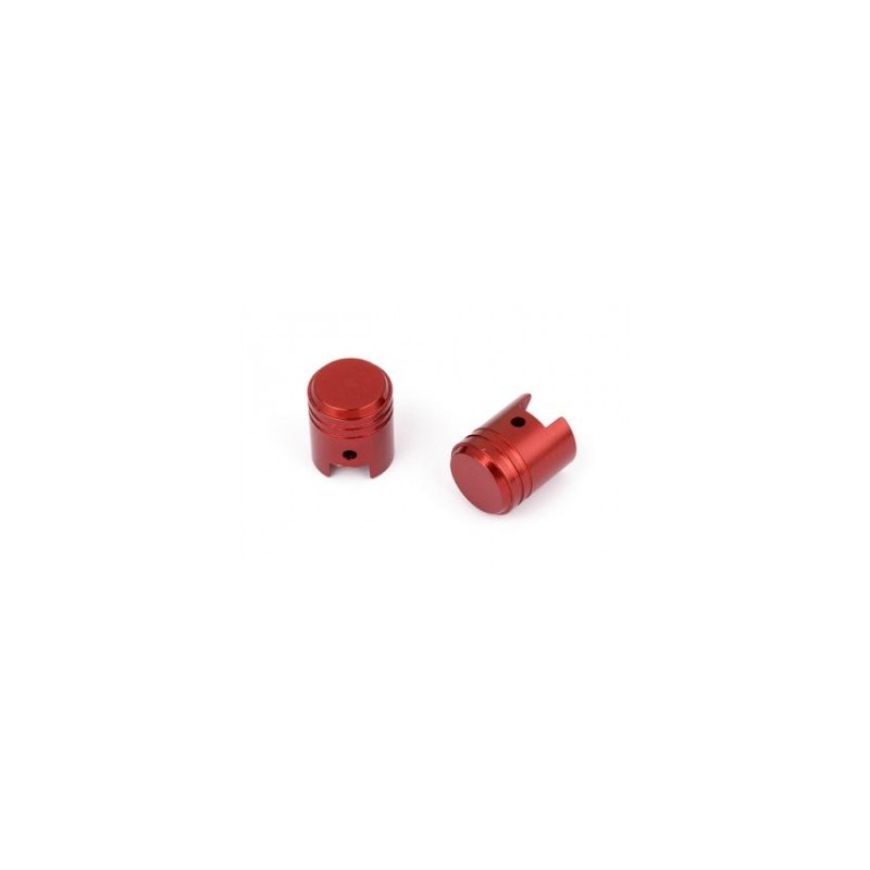 Capuchon de Valve Petit Piston Rouge Vendu par paire