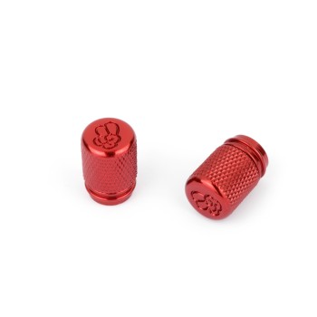 Capuchon de Valve Rond Rouge Vendu par paire
