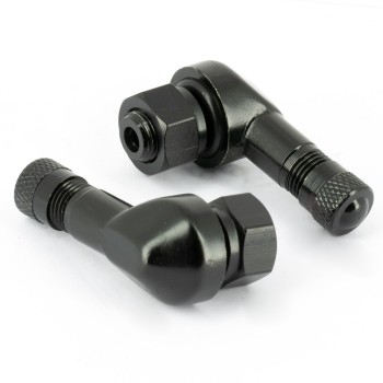 Valve de Roue Aluminium coudée - Noire - 8.5MM