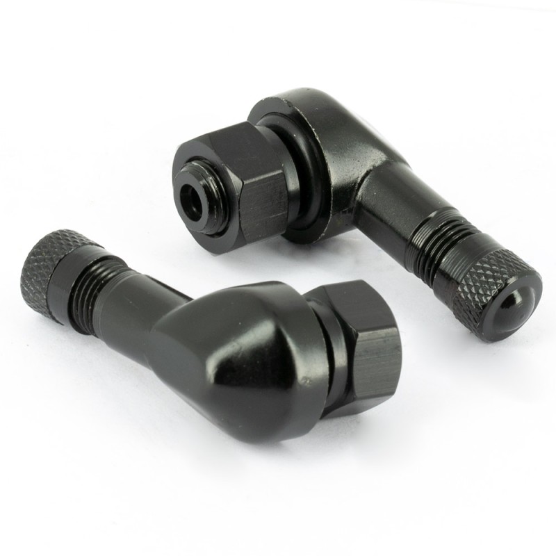Valve de Roue Aluminium coudée - Noire - 8.5MM