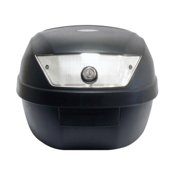 Top Case 28L Noir Mat 37x38x26cm (1 Casque) Livré avec Platine