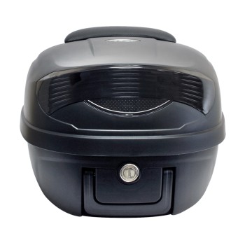 Top Case 29L Noir Mat 40x40x31cm(1 Casque) Platine, Dosseret et Poign