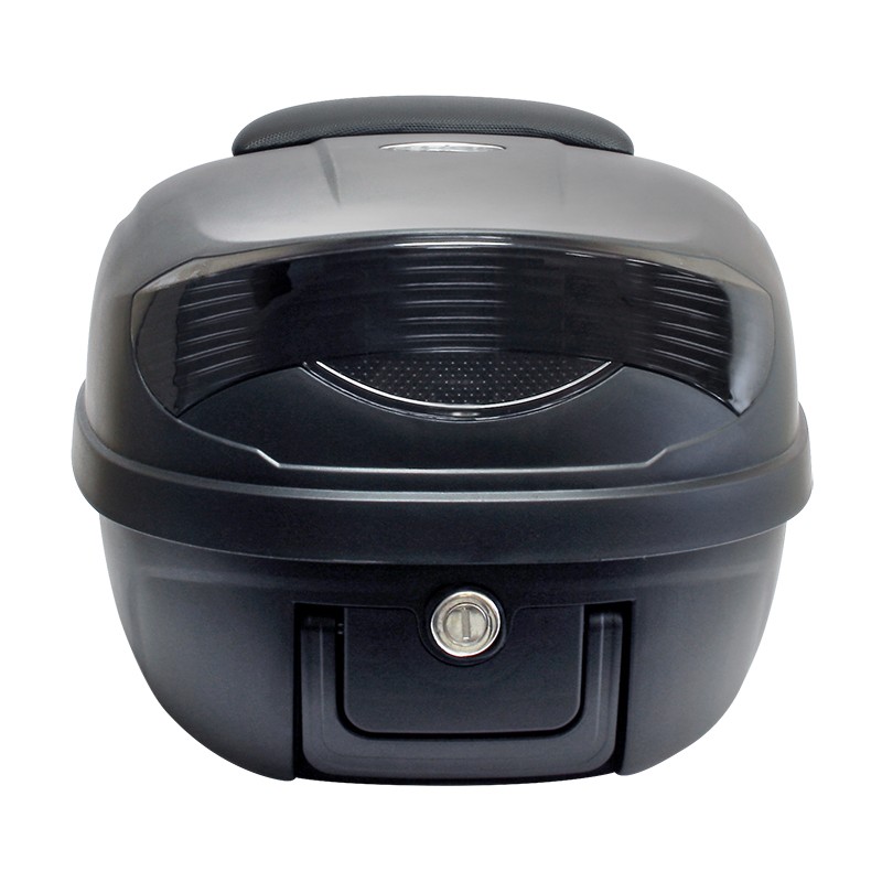 Top Case 29L Noir Mat 40x40x31cm(1 Casque) Platine, Dosseret et Poign