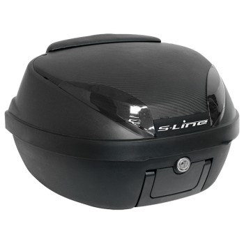 Top Case 42L Noir Mat / Carbone 40x49x31cm Platine, Dosseret et Poign