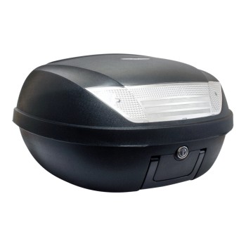 Top Case 52L Noir Mat 58x45x32.5cm (2 Casques Intégraux) Platine et P