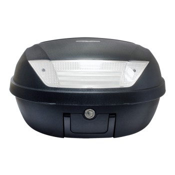 Top Case 52L Noir Mat 58x45x32.5cm (2 Casques Intégraux) Platine et P