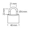 Cadenas à clé 40mm