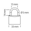 Cadenas à clés 33mm