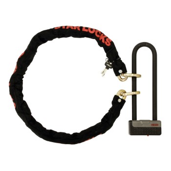 Antivol U + Chaîne - Antivol 100mm x 290mm / Longueur Chaine: 120cm
