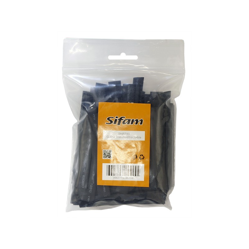 Gaine Thermorétractable 7 x 80 mm Sac de 100