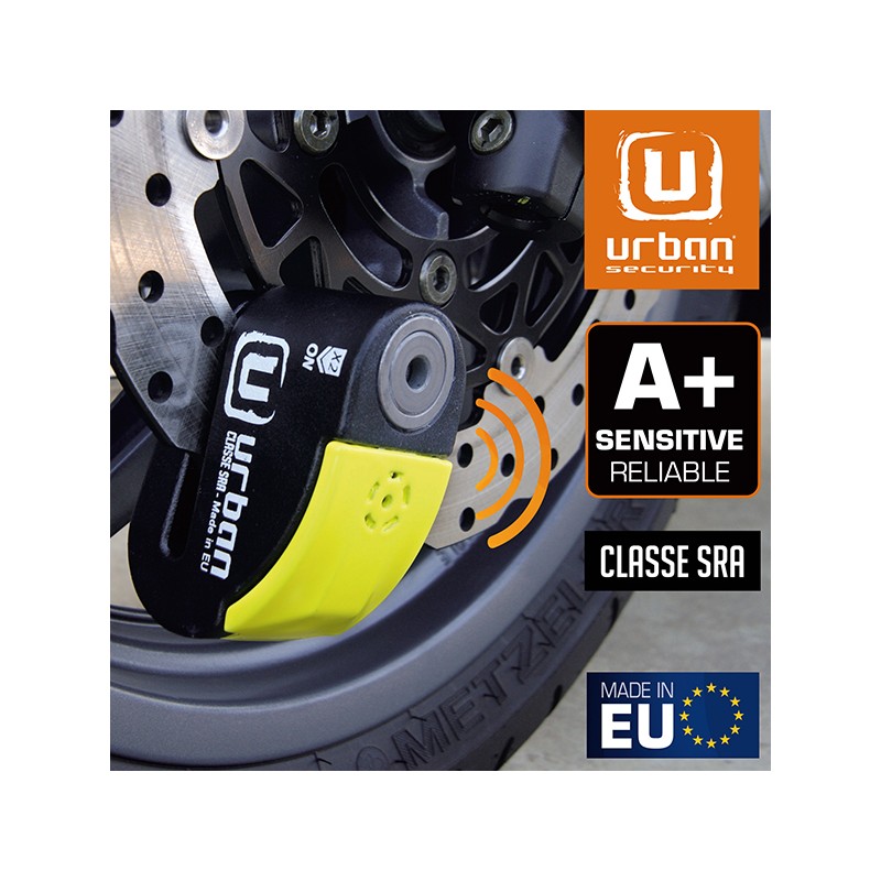 Antivol SRA - Bloque Disque Noir et jaune ø10 mm - Hi-Tech Alarme