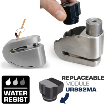 Antivol SRA - Bloque Disque Acier INOX ø14 mm - Hi-Tech Alarme