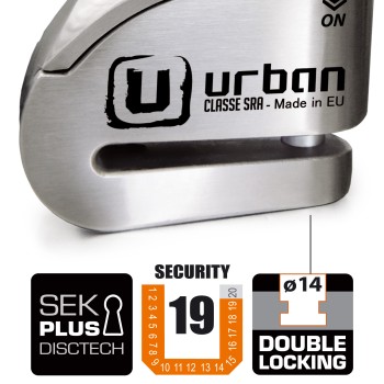 Antivol SRA - Bloque Disque Acier INOX ø14 mm - Hi-Tech Alarme