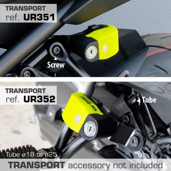 Bloque Disque ø6 mm avec ALARME et AVERTISSEUR Jaune et noir