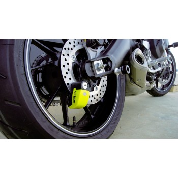 Bloque Disque ø6 mm avec ALARME et AVERTISSEUR Jaune et noir