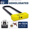 Antivol SRA - U - UR85 - ø18 - 85*300 Homologation Noir & Jaune